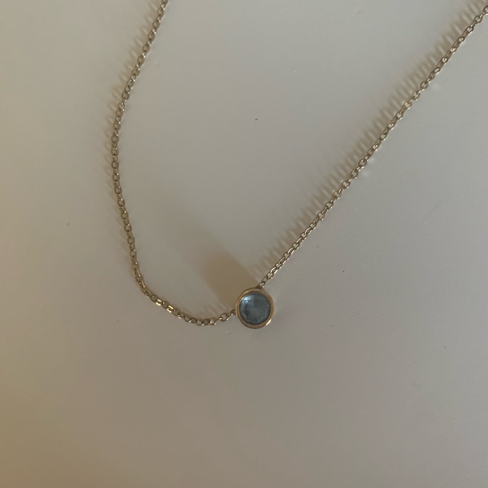 Starfish project Aquamarine stone necklace